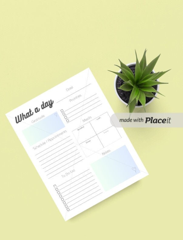 PRINTABLE DAILY PLANNER to Do List Printable Day Planner Etsy