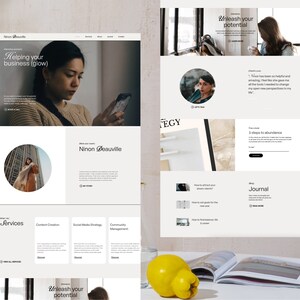 Minimalist website template for Wix