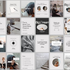 Rectangle instagram templates for Social Media manager, Business Coach, Creative Agency
