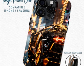Luxury Sport Car Phone Case for iPhone 11 13 14 15 Pro Max and Samsung Galaxy S21 S22 S23, Tough Protective Cover