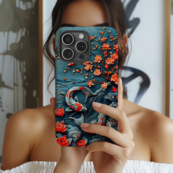 Japanese Koi Fish Phone Case for for iPhone 11, 12, 13, 14