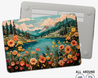Floral MacBook Case, Stylish Hard Cover Design for MacBook Air/Pro 11/12/13/14/15/16 Inch Protective Case, MacBook air 13, MacBook air 15
