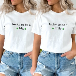 Große kleine Sorority-T-Shirts, große kleine Enthüllung, das Glück, ein großes zu sein, Sorority-Familien-Hemden, niedliches großes kleines, Sorority-großes, Expressversand