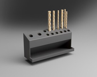 3D Print Drill Bit Holder, Wall Mount, STL Files (Digital Download)