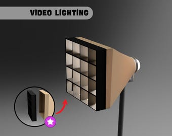 3D Printable Grid Softbox / Studio Light, Dijital Download