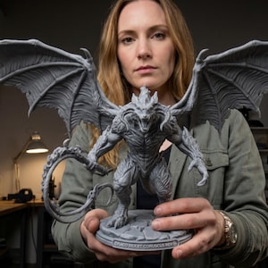 Flame Demon 3D Model – Balrog Inspired Miniature, High Detail Monster (3MF File)