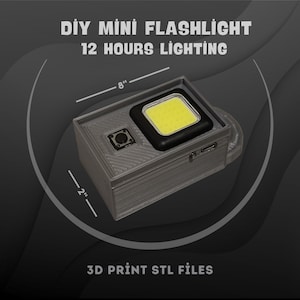 DIY Mini Flashlight Template, 12 Hour Lighting (Digital Download)