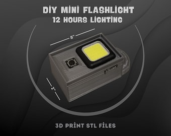 Mini modèle de lampe de poche bricolage, éclairage de 12 heures (téléchargement numérique)