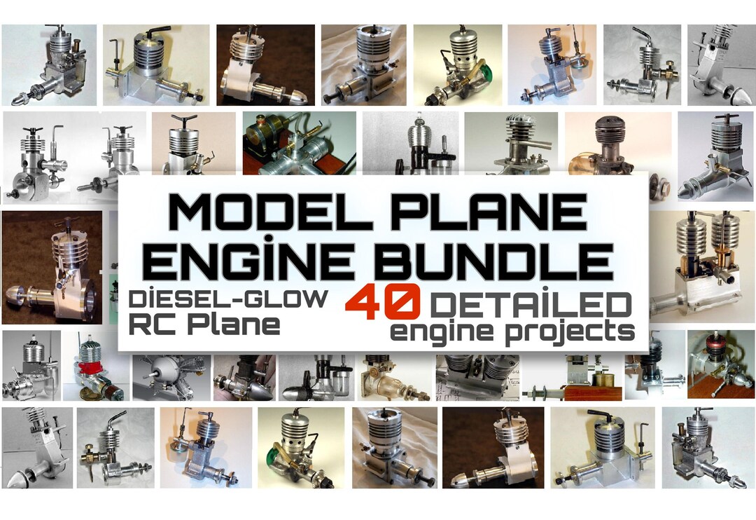 Model Plane Engine Bundle Rc Model Airplane Engine Since Etsy