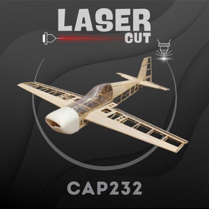 Rc plane Cap232 Laser Cut File, Rc airplane, Aircraft, Digital Download drawing dxf, aerobatic airplane