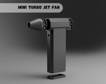 Fichier STL pour mini ventilateur de turboréacteur, impression 3D DIY (téléchargement numérique)