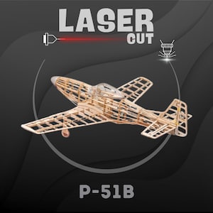 Rc plane P51-B Laser Cut File, Rc airplane, aircraft, Digital Download drawing dxf