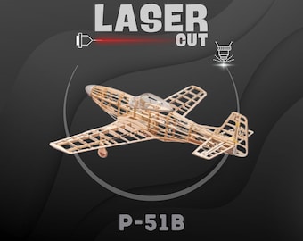 Airplane Rc P51-B Laser Cut File Digital Download drawing dxf