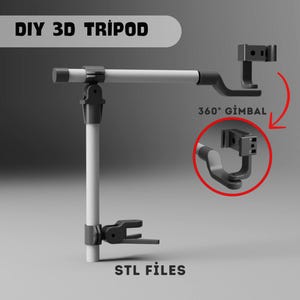 Universal Tripod, 3D Print Adjustable Camera and Phone Mount - Ergonomic Design for Video and Photography STL files