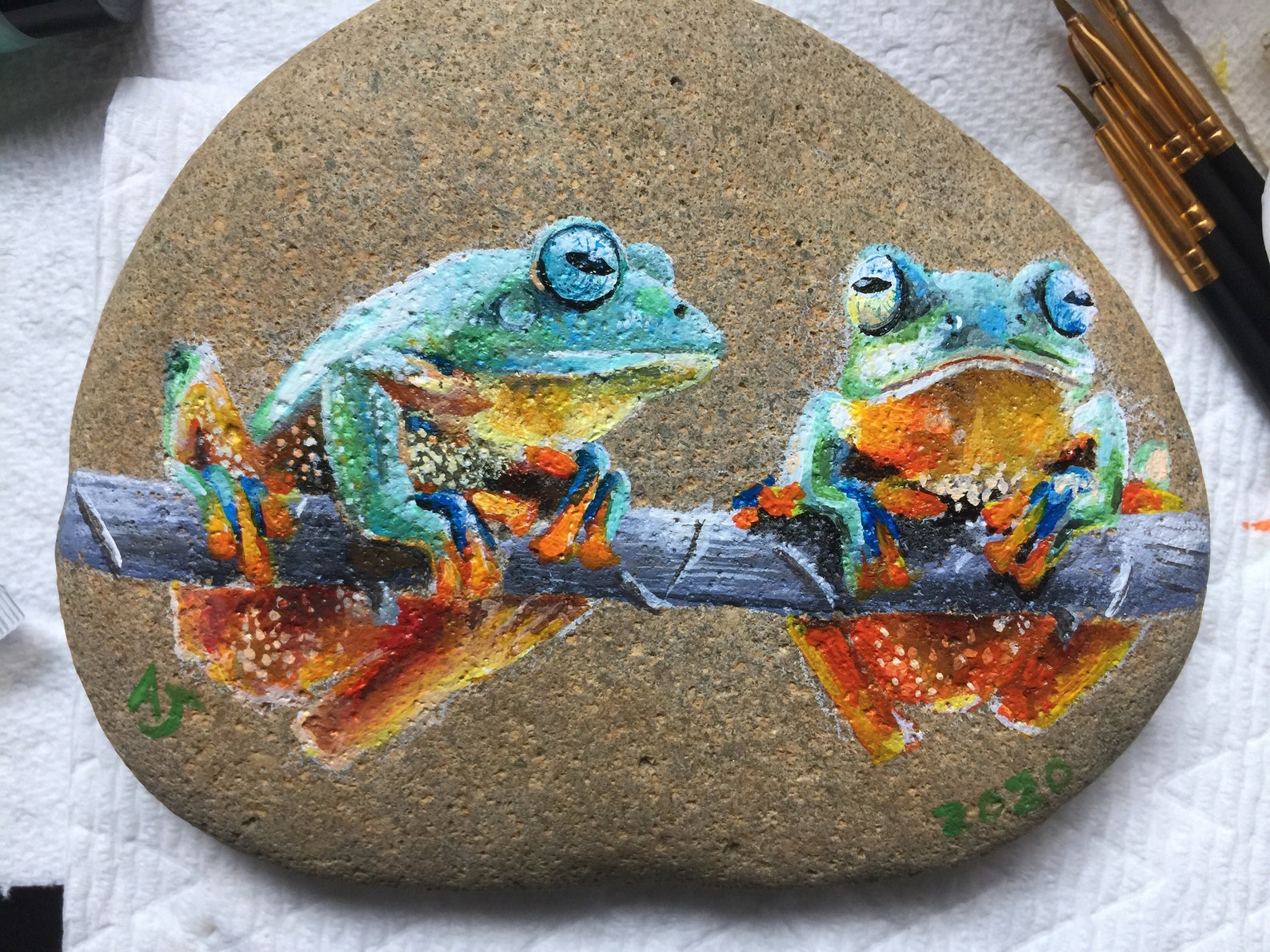 Custom Hand Painted Rocks, Pet Portrait Memorials, Personalized Garden ...