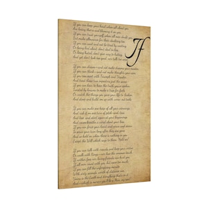 Oben: Von Rudyard Kipling (Leinwand)