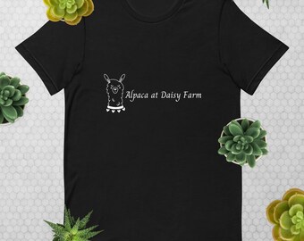 Alpaca at Daisy Farm Unisex t-shirt/tee