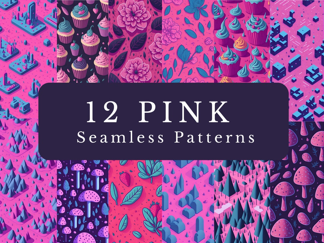 Pink Patterns Style 12 Beautiful Pink Themed Design Patterns - Instant Download - Etsy