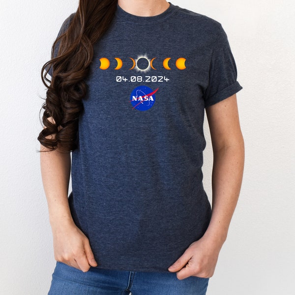 NASA Shirt, Solar Eclipse April 8th 2024 NASA Shirt, Eclipse Event 2024 NASA Shirt, Gift for Eclipse Lover, North America Eclipse 2024 Tour.