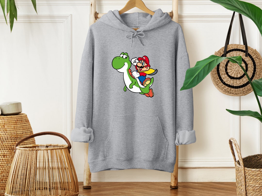 Super Mario Yoshi Sweatshirt, Yoshi Hoodie, Mario Sweatshirt, Super Mario Characters Hoodie