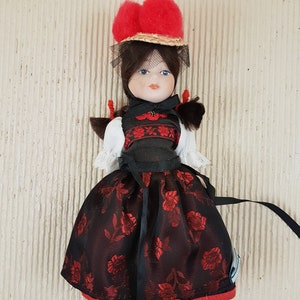 Vintage doll collectible folklore doll plastic