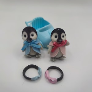 Sylvanian Families / Calico Critters DF-23 Penguin Babies Cart Set Dolls / Japan