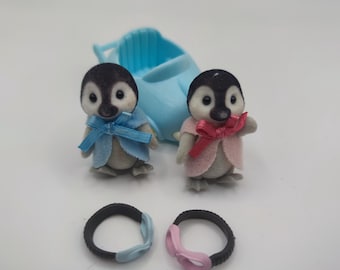 Sylvanian Families / Calico Critters DF-23 Penguin Babies - Juego de carrito de muñecas / Japón