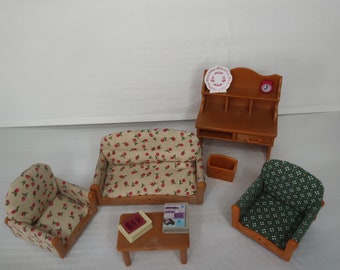 Muebles de casa de muñecas Calico Critters viejos retirados, Sylvanian Family