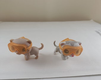 Littlest Pet Shop Ferret: Cream Tan Star Eyes #957