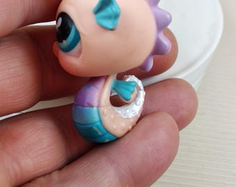 Figurine Littlest PetShop - Hippocampe #1314 Avec Sa Bouée - Occasion - Collection Jouet