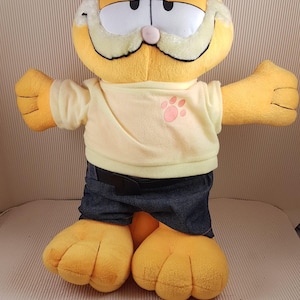 Vintage big Garfield Jeans Baseball Cap Plush Toy 2002