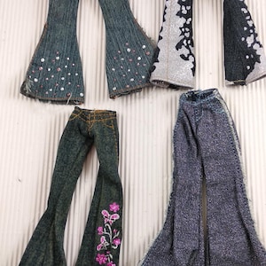 Pantaloni jeans e vestito per bambola Bratz, autentici pezzi da collezione MGA
