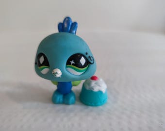 Figurine Littlest Pet Shop Paon N°463 - Marque Hasbro - Occasion - Univers Animaux De La Ferme