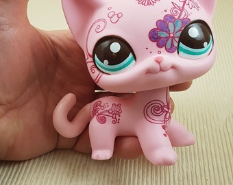 Jumbo LPS Shorthair Cat - Authentic Hasbro Deco Littlest Pet Shop Pet - 5 inch - Pre-owned