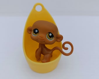 Figurine My Littlest Pet Shop (LPS) Hasbro Authentique - Singe/Spider N°256 - Occasion
