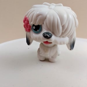 Littlest Pet Shop LPS Weißer Schäferhund Yum Yum Welpe Magische Bewegung #MM2 G1