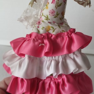 Vintage doll collectible folklore doll plastic national costume Spain moving hands