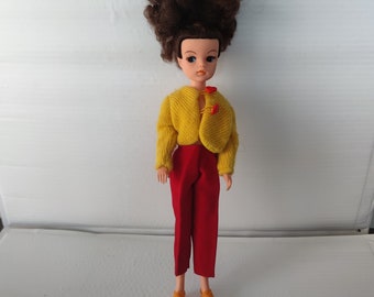 Vintage Sindy alte stilvolle Puppe mit braunem Haar