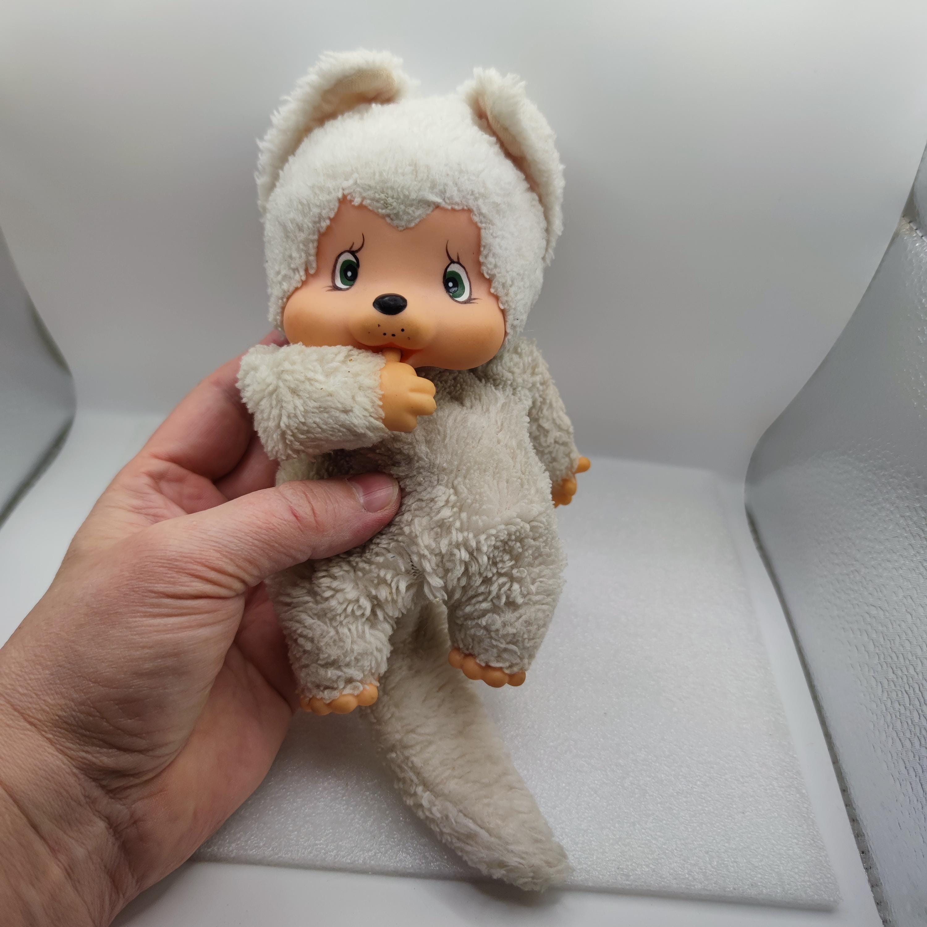 激レア！ニャーミー 猫のぬいぐるみ 美品 レトロ ビンテージ モンチッチ m8 ヴィンテージ レア 70～80年代 モンチッチ子猫：ピンクホワイトの