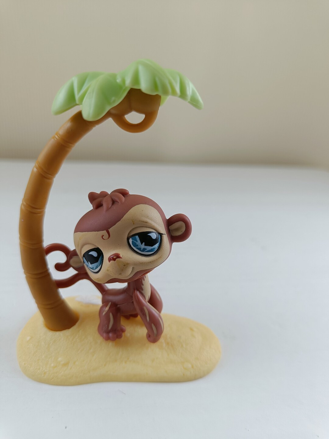 Littlest Pet Shop Brown Monkey 485 Geometric Blue Eyes Authentic Etsy