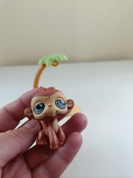 Littlest Pet Shop LPS #1122 - Singe Bébé Gorille Brun Aux Yeux Bleus - Occasion