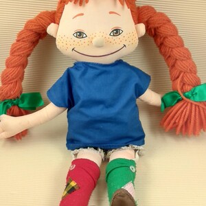 16" vintage 1988 omega toy originsl PIPPI longstocking doll stuffed plush