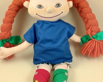 16インチ ヴィンテージ 1988年製 オメガ トイズ オリジンズ ピッピ 長くつ下の人形 ぬいぐるみ