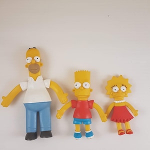 Vintage The Simpsons Figures Homer Bart Lisa 1990
