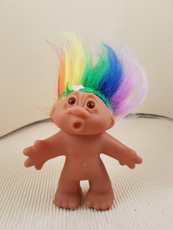 Rainbow hair troll on sale