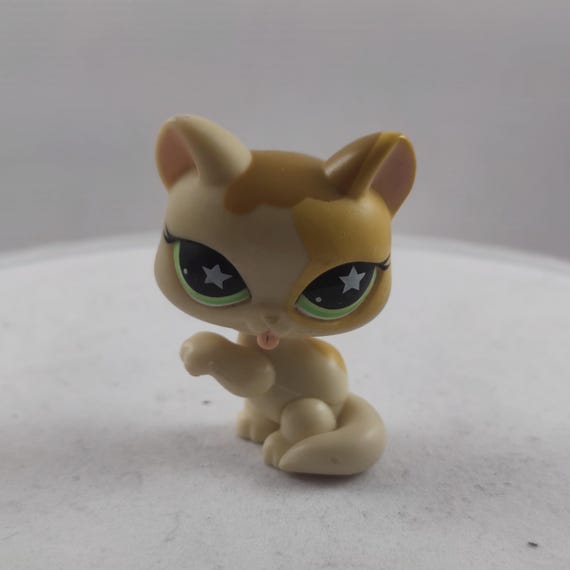 LPS リトルペットショップ #832 猫 イエローグリーン スターアイ