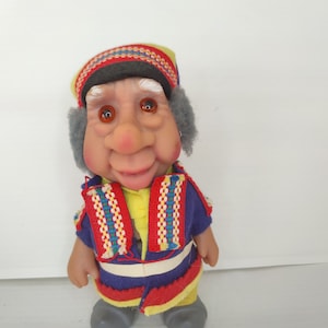 Vintage Sami troll rubber doll national costume