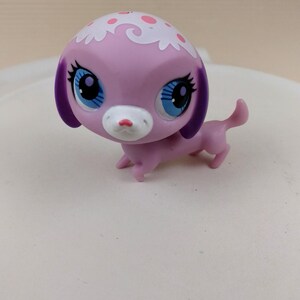 Figurine Littlest Pet Shop Chien Violet - Occasion - Collection Petshop