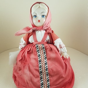 Vintage russian doll collectible folklore doll
