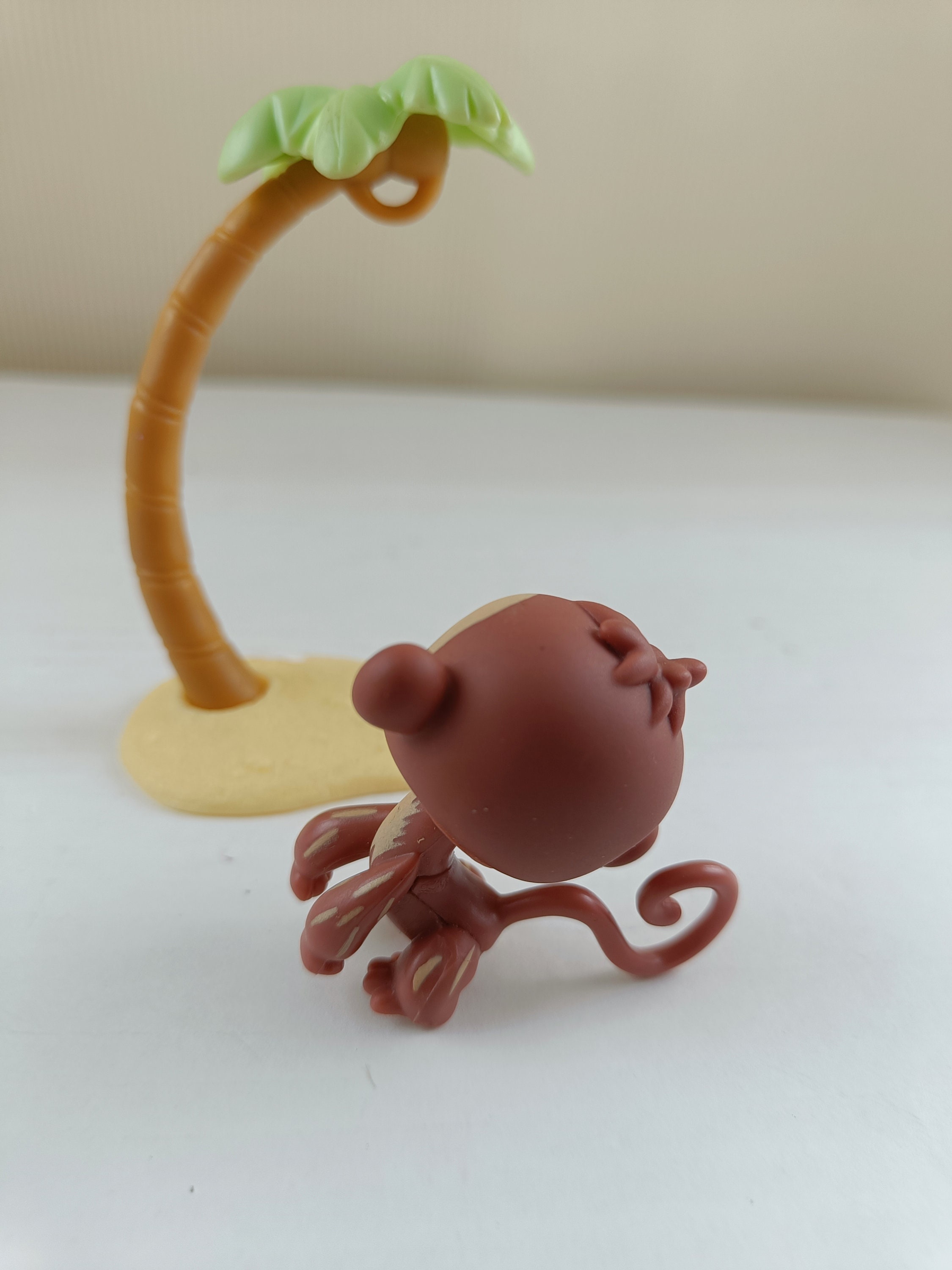 Figurine Littlest Pet Shop (LPS) Authentique #485 - Singe (Monkey) - Marque Hasbro - Occasion
